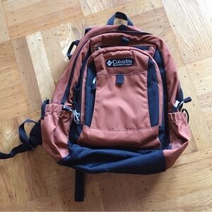 COLUMBIA Sportswear Co BURNT ORANGE Backpack. Multiple Compartments. GREAT Bag